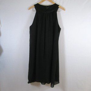 London Times Womens Black Sleeveless Midi Dress Size 14 Pre-worn Good Co…